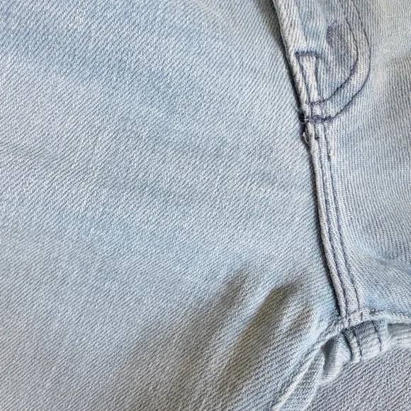 MOTHER The Hustler Fray Light Wash High-Rise Straight Leg Jeans, Size 29 - Picture 13 of 15